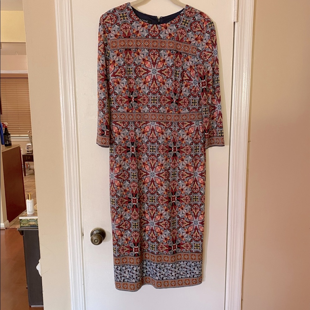 Adorne Robby Knit Dress Boho Print - Picture 3 of 7